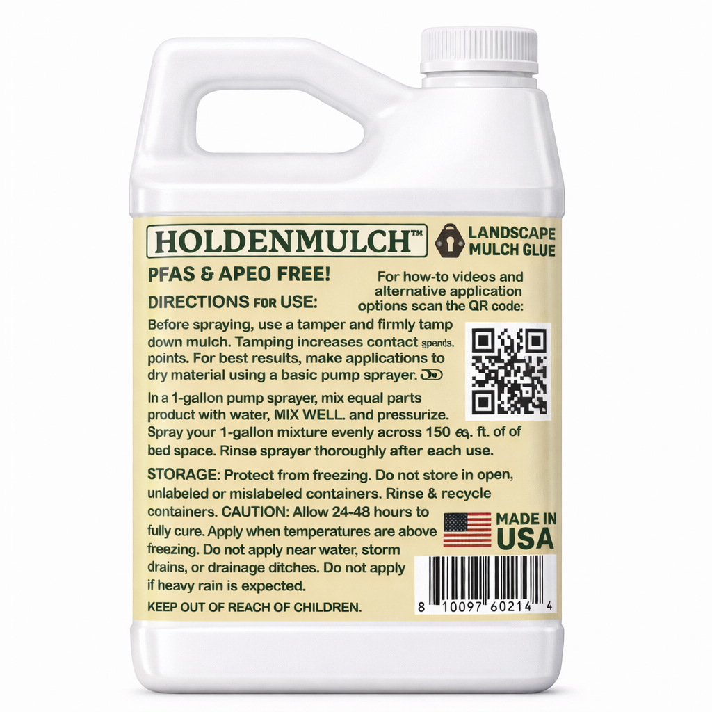 HoldenMulch: Mulch Glue for landscape beds 1/2 gallon concentrate